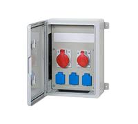 AW-TOOLS Répartiteur mural 3 x 230 V/16 A Schuko & 1 x CEE 16 A/400 V & 1 x CEE 32 A/400 V câblé sans fusible