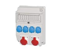 AW-TOOLS Répartiteur mural 4 prises Schuko 230 V/16 A & 1 x CEE 16 A/400 V & 1 x CEE 32 A/400 V câblé ou fusible