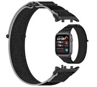 AWADUO Bracelet de rechange en nylon doux et durable avec dégagement rapide pour montre connectée Huawei Watch D2 (noir + gris)
