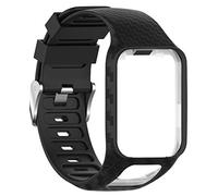 AWADUO Bracelet de rechange en silicone pour Tomtom Runner 3, Tomtom Runner 2, Tomtom Adventurer, Tomtom Golfer 2, Tomtom Spark/Tomtom Spark 3 (Noir)