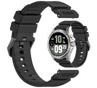 AWADUO Bracelet de rechange en silicone souple et durable avec attache rapide pour montre connectée Ticwatch Atlas/Pro 5 Enduro/Pro 5 - 24 mm - Noir
