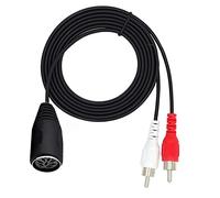 AWADUO Câble adaptateur convertisseur audio 8 broches DIN femelle vers 2RCA mâle pour ancien équipement audio (0,5 m)