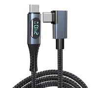 AWADUO Câble USB 4 à angle droit 90 degrés PD 240 W pour Thunderbolt 4 Câble double prend en charge l'affichage HD Câble USB C 8K @ 60 Hz 40 Gbit/s Transfert de données (1,2 m)