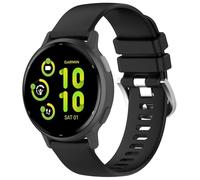AWADUO Compatible avec Garmin Approach S50/D2 Air X10/Bounce/Vivoactive 5, bracelet de rechange de 20 mm, doux et durable, noir, Silicone, No Gemstone