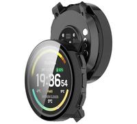 AWADUO Compatible avec SUUNTO Vertical 2 Smartwatch Full Coverage PC Coque de protection avec verre trempé Protection d'écran tactile Accessoire pour montre intelligente (noir)
