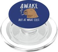 Awake But at What Cost - Capybara Humoristique fumant PopSockets PopGrip pour MagSafe