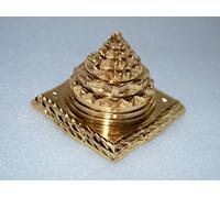 AWAKEN YOUR KUNDALINI Sri Shree Meru Yantra 3D Laiton Maha Meru Energized Diwali Puja - Pouvoirs spirituels Correction des déséquilibres Surmonter les peurs Prospérité Env. 5,1 cm