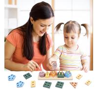 Awakening Toys,Montessori Games,Stacking Wooden Toy,Montessori Sorting Game,Activity and Development Toys,Color Recognition,Puzzle Games Gift Girl Boy 1 2 3 Years Old