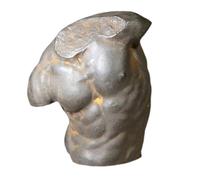 awakentti Décoration de table d'entrée, statue du haut du corps masculin grec ancien, figurine d'art vintage en fonte, tricots pour bibliothèque, salon, entrée, chambre à coucher, meuble TV