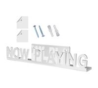 awakentti Étagère murale pour disques vinyles en acrylique - Support mural durable et épais pour disques vinyles pour chambre à coucher, salon (blanc)