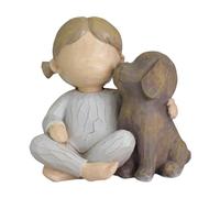 awakentti Figurines de chien en résine - Figurine d'amitié avec un chien très apprécié - Décoration d'intérieur amusante pour salon, chambre à coucher