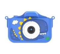 awakentti Jouets pour appareil photo pour enfants, appareil photo numérique avec couverture en silicone souple de dessin animé, jouet portable mignon pour enfants de 3 à 12 ans (bleu)