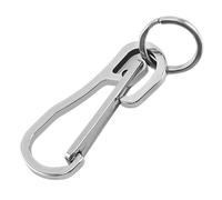 awakentti Llaveros Para Carrosn Porte-clés de voiture portable à dégagement rapide avec mousqueton en métal, argenté, 2.13 x 0.83in