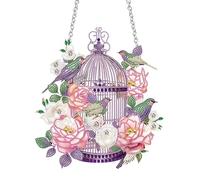 awakentti Petits kits d'art diamant 5D, peinture strass à faire soi-même, pendentif ornement, art diamant, interaction parent-enfant, décoration d'intérieur en strass pour salle à manger, salle