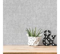 Livingwalls Papier peint intissé awallo 354426 3544-26 aspect lin gris 10,05 x 0,53 m