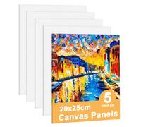 AWAMRWA Toile Peinture - 5pcs Canvas Coton Sans Acide 20x25cm Toile A Peindre Pré-Étirée Coton Sans Acide Adaptées 3mm Canvas Toile Peinture Toile Vierge Tout Type De Peinture