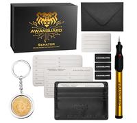 AWANGUARD Senator PRO - 3x24 SEED Phrase Portefeuille Bitcoin en Acier pour Cryptomonnaies Phrase de Récupération. Compatible avec Tous les Portefeuilles de Cryptomonnaies