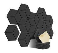 AWAOVV Lot de 12 disques acoustiques autocollants pour isolation acoustique et traitement acoustique (noir)