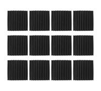 AWAOVV Lot de 12 panneaux acoustiques autocollants en mousse insonorisée haute densité pour la maison (noir)