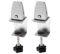 AWAOVV Lot de 2 pinces de séparation de bureau - Pince de protection pour écran de bureau - Pince de séparation pour table - Argenté