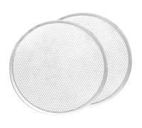 AWAOVV Lot de 2 plaques à pizza, plaque à pizza pour four, plaque à pizza, 30,5 cm avec bord sans couture en aluminium anti-adhésif