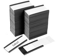 AWAOVV Lot de 50 porte-étiquettes magnétiques avec porte-cartes magnétiques avec films de protection en plastique transparent pour étagères en métal (1 x 2)