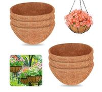 AWAOVV Lot de 6 10 inserts ronds en noix de pour paniers suspendus en noix de