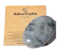 AWARDSEN 2.4" Labradorite Pierre Preciusee Grand Cristal de Pierre de Palme Polie Reiki Cristaux Pierre Naturelle Gemme Inquiétude équilibre énergétique Soulagement du Stress Cadeau pour Femme