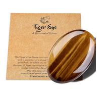 AWARDSEN 2.4" Oeil de Tigre Pierre Preciusee Grand Cristal de Pierre de Palme Polie Reiki Cristaux Naturelle Gemme Inquiétude équilibre énergétique Soulagement du Stress Cadeau pour Femme