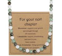 AWARDSEN Collier de perles de cristal de guérison pour homme, protection contre l'anxiété, bonne chance, voyage sûr, bijoux spirituels cadeaux pour fête des mères, fête des pères, anniversaire, Noël