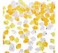 AWARDSEN Lot de 500 diamants en acrylique pour enfants - Dégradé de couleur orange dégradé - Pierres décoratives pour enfants - Artisanat - Pierres décoratives pour vases, pierres à paillettes