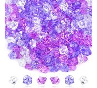 AWARDSEN Lot de 500 diamants en acrylique violet dégradé pour enfants - Pierres décoratives pour enfants - Artisanat - Pierres décoratives pour vases - Pierres à paillettes - Pierres précieuses