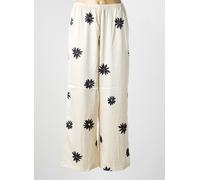 aware by vero moda pantalons femme de couleur beige 40