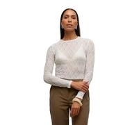 Vero Moda Awtessy LS O-Neck Lace Top Noos, Blanc, S Femme