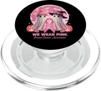Awareness in October We Wear Pink Breast Cancer Halloween PopSockets PopGrip pour MagSafe