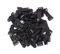 Awasa Lot de 50 crochets porte-jarretelles pour corset, jarretelles ou ceintures, noir