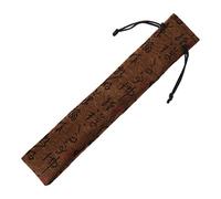 Awasa Pochette d'éventail style calligraphie chinoise décorative pliable étanche à la poussière Jaune