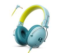 awatrue Casque Audio Enfant, Casque Filaire Enfant, Limite de Volume 74/85dB, Son Stéréo, Son Haute Définition, Fiche Jack 3,5 mm pour IPad/Tablette/PC/Voyage (Vert Jaune)