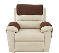 AWAV Housse D'accoudoir De Canapé, Housse D'appui-tête pour Housse De Bras De Fauteuil Inclinable, Housse De Fauteuil Antidérapante Matelassée, Lavable Protege de Meubles (Café,2 Personnes - 4Pcs)