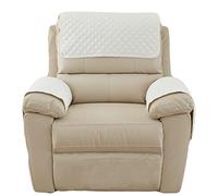 AWAV Housse D'accoudoir De Canapé, Housse D'appui-tête pour Housse De Bras De Fauteuil Inclinable, Housse De Fauteuil Antidérapante Matelassée, Lavable Protege de Meubles (Beige,2 Personnes - 4Pcs)