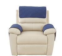 AWAV Housse D'accoudoir De Canapé, Housse D'appui-tête pour Housse De Bras De Fauteuil Inclinable, Housse De Fauteuil Antidérapante Matelassée (Bleu Marine,2 Personnes - 4Pcs)
