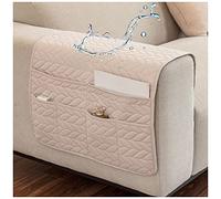 AWAV Organiseur pour Canapé et Fauteuil Imperméable et Antidérapant Sofa Accoudoir 6 Poches Support Organisateur de Chevet pour Tablette, téléphone, Tablette, Livre, télécommande TV (Beige)