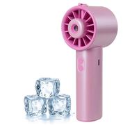 AWAVE ElecTrust Ventilateur Portable avec Eau et Batterie Rechargeable USB, 3 Vitesses, Brumisateur, Mini pour Bureau Voyage Camping, Rose Vif