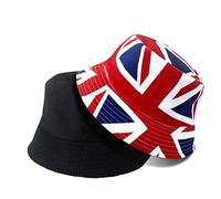 AWAVM 1 chapeau réversible Union JackBowler à double face avec drapeau britannique pour couronner le roi Charles IIII. Chapeau de soleil résistant à la lumière, parfait pour les fêtes en intérieur et