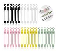 AWAVM 30pcs Attaches en Silicone, Stockage de Ligne de Données Enrouleur de Câble Flexible Ruban de Câble en Silicone Polyvalent Réutilisable Câble Casque Câble de Charge Câble Réseau (Multicolore)