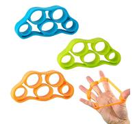 AWAVM 3pcs silicone main renfort, Finger trainer, Finger Stretcher, Five Hole rally ring, entraînement des doigts, amélioration de l'adhérence des doigts, entraînement de rééducation