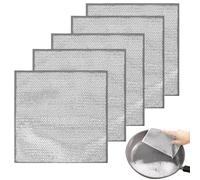 AWAVM 5 pièces Chiffons à Vaisselle torchon Multifonctionnel en Fil métallique Anti-Rayures, Chiffons à Vaisselle en Fil métallique Double Couche, torchons en Microfibre (bicouche)