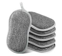 AWAVM 6PCS Reusable Washing Up Sponge, Dual Sided Kitchen Sponge and Bathroom Cleaning Sponges, 16.5x9.3cm Eco-Friendly, Long-Lasting Dish and Multi-Brillo Pads Cleaners