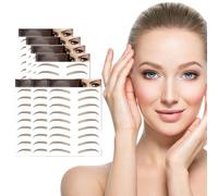 AWAVM 7 Feuilles Autocollants de Sourcils 4D Patch,Eyebrow Tattoos Stickers Autocollant Bionique pour Sourcils,Faux Sourcils Pochoirs Tatouage Imperméable pour Femmes (Brown-16)