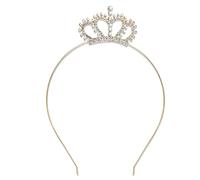 AWAVM Diadème de princesse en cristal avec strass pour femme et fille - Pour mariage, anniversaire, carnaval, fête, festival, couronnement, taille unique, Cuir, Cristal